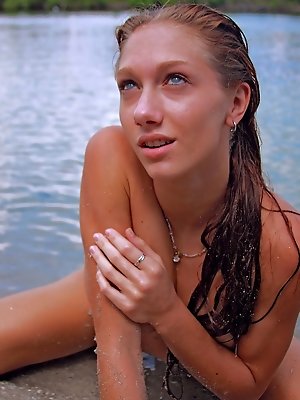 With her gorgeous wet body, Angeli dips on the river and flaunts her best asset throughout the series. pics ~ hot-pussy.cc